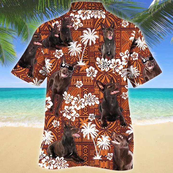 Australian Kelpie Gift For Dog Lovers Red Tribal hawaiian Shirt for men and women HO1626