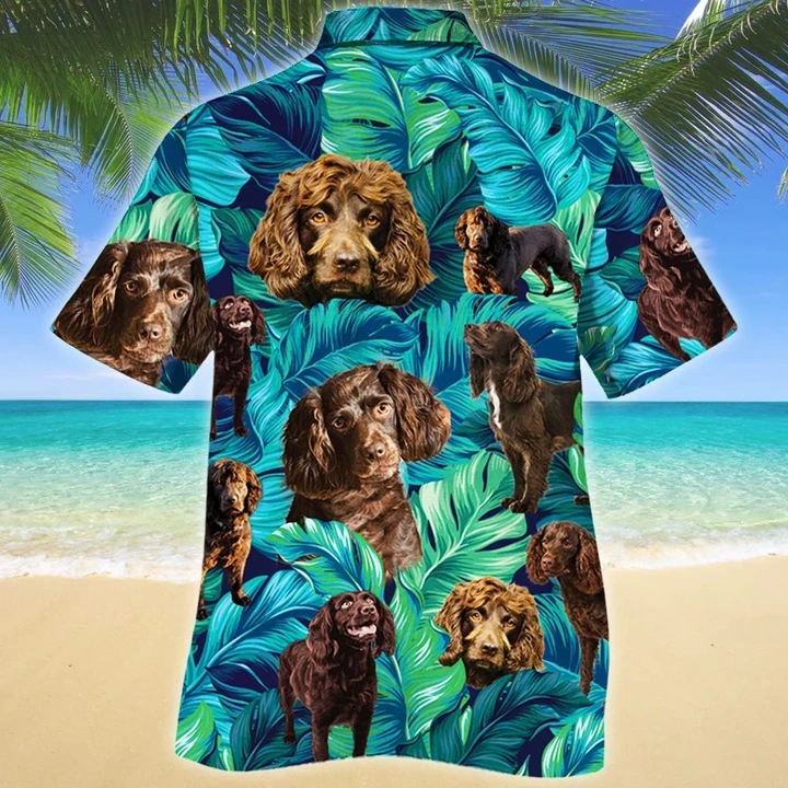 Happy Boykin Spaniel Dog Lovers Summer Beach Palm Tree Pattern Hawaiian Shirt HO1396