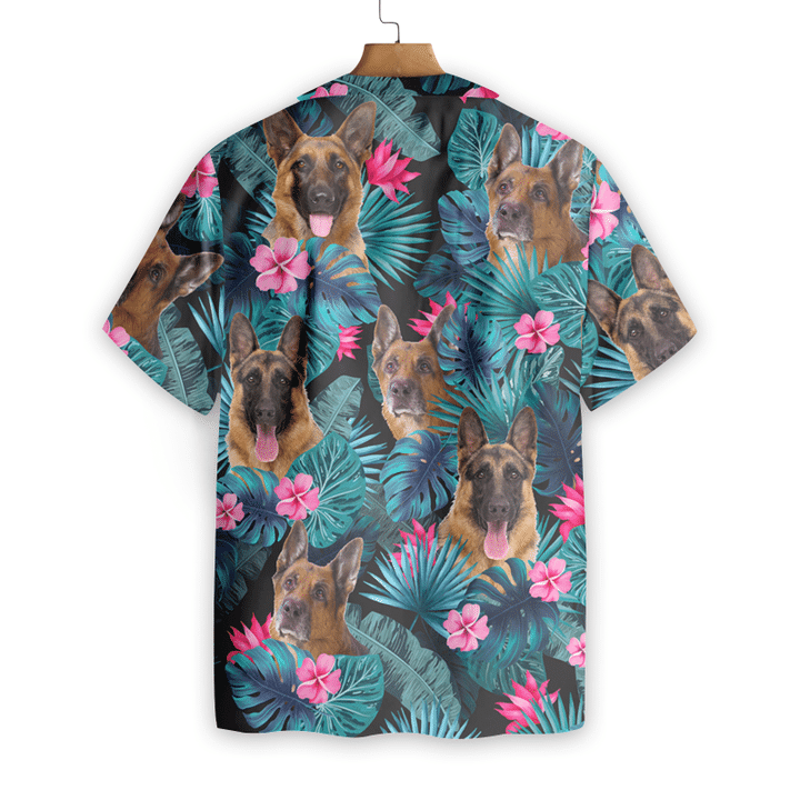 Tropical German Shepherd Dog Pattern Hawaiian Shirt HO1180