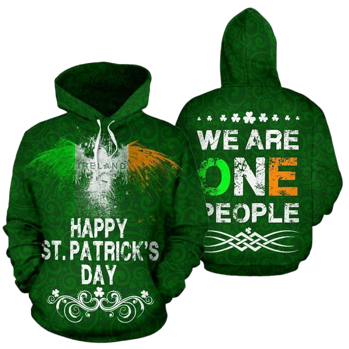 Irish We are One People Happy St. Patrick Day 3D All Over Print Hoodie PO0210