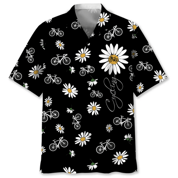 Cycling Daisy Hawaiian Shirt for men and women, Funny Cycling Shirt, Cycling Shirt, Cyclist Shirt, Bicycle Gift, Biking Gift, Bike Gift HO2958