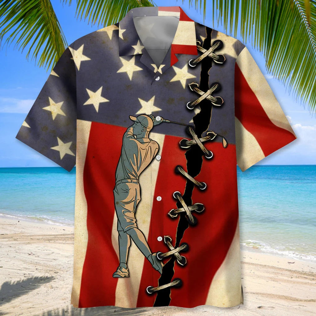 Golf Black Hawaiian Shirt for Men, Golf life shirt, Golf player gifts HO2968