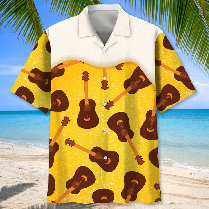 Guitar Nature Tropical Hawaiian Shirt for men and women, Guitar Player Shirt, Gift for Guitarist, Guitarist T-Shirt, Guitar Player Gift HO2979
