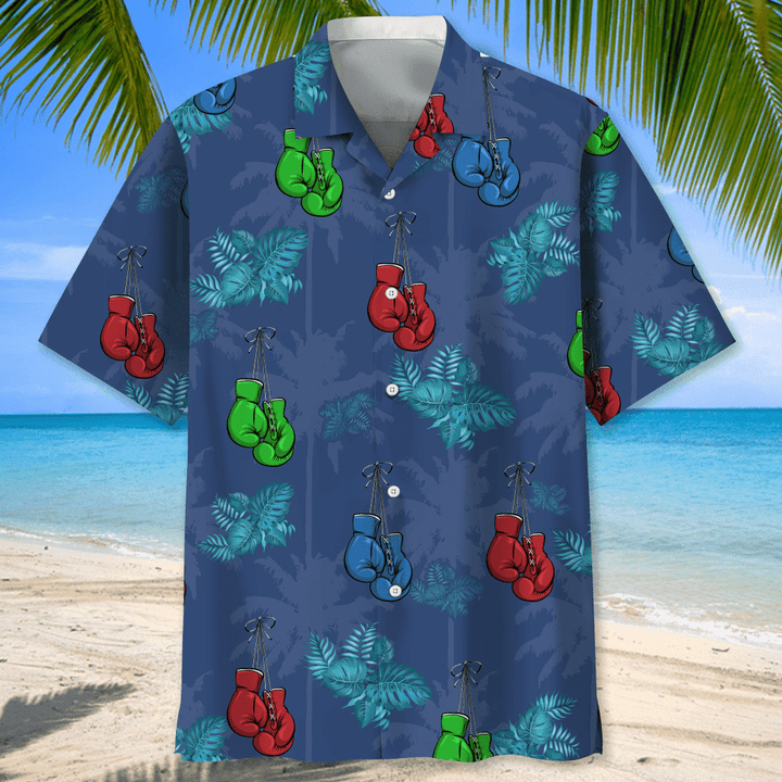 Boxing Nature Flower Hawaiian Shirt for Men, Boxing player shirt, Boxing gifts HO2974