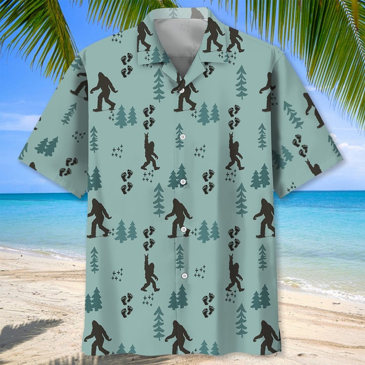 Camping Bigfoot Hawaiian Shirt for Men, Camping Shirt, Adventure Shirts HO2975