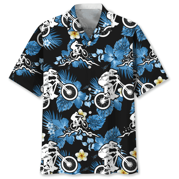 Mountain Bike Nature Hawaiian Shirt, Short Sleeve Summer Vacation Beach Shirts for men HO3406