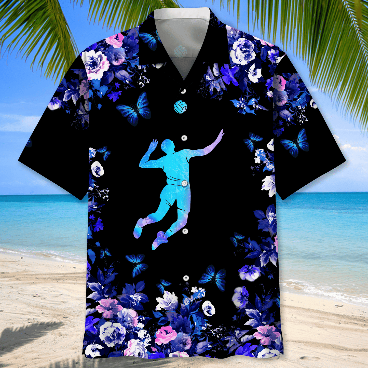 Volleyball Flower Hawaiian Shirt, Volleyball Shirt, Sports Team Group Shirts HO0068