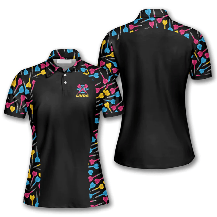 Lasfour Darts Arrow Pattern In Black Personalized Name 3D Shirt DMA0327