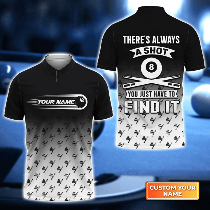 Lasfour Personalized Name Billiard Ball 8 Player 3D Shirt BIA0632