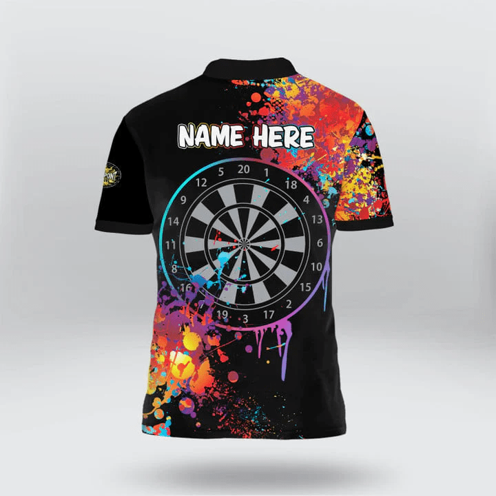 Lasfour Darts Painted Black Color Personalized Name And Team Name 3D Shirt DMA0265