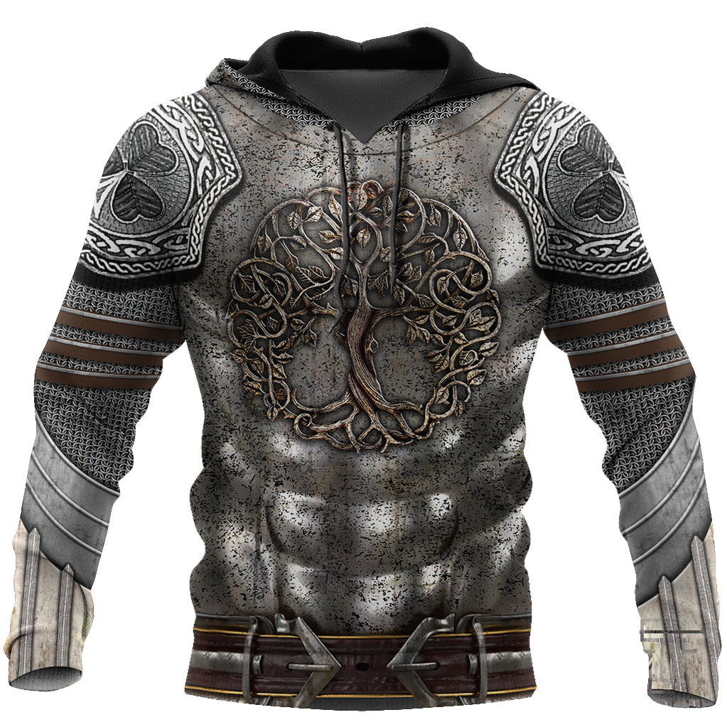 Irish Armor Warrior Knight Chainmail Shirts For Men and Women, Gift For St Patrick Day Shirt PO0254