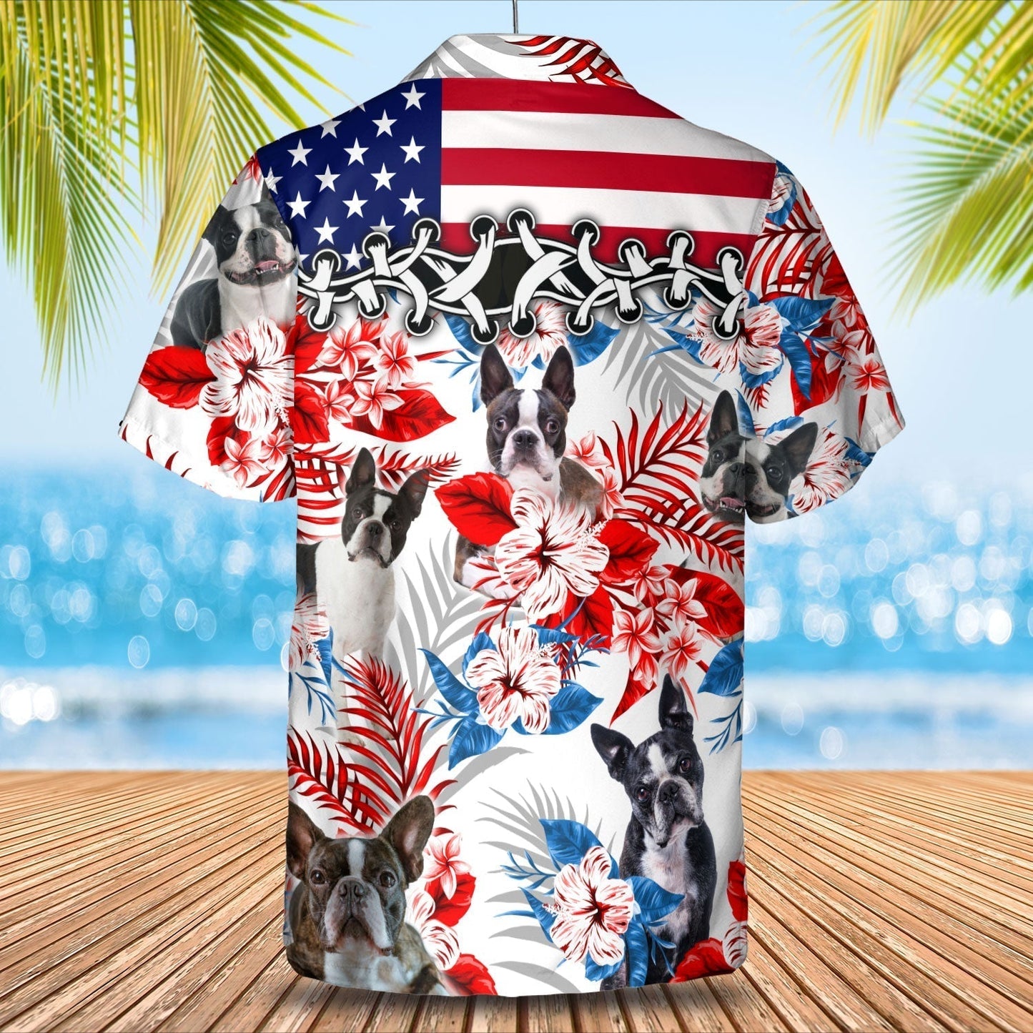 Boston Terrier Hawaiian Shirt- Summer aloha shirt, Hawaiian shirt for Men and women HO0693