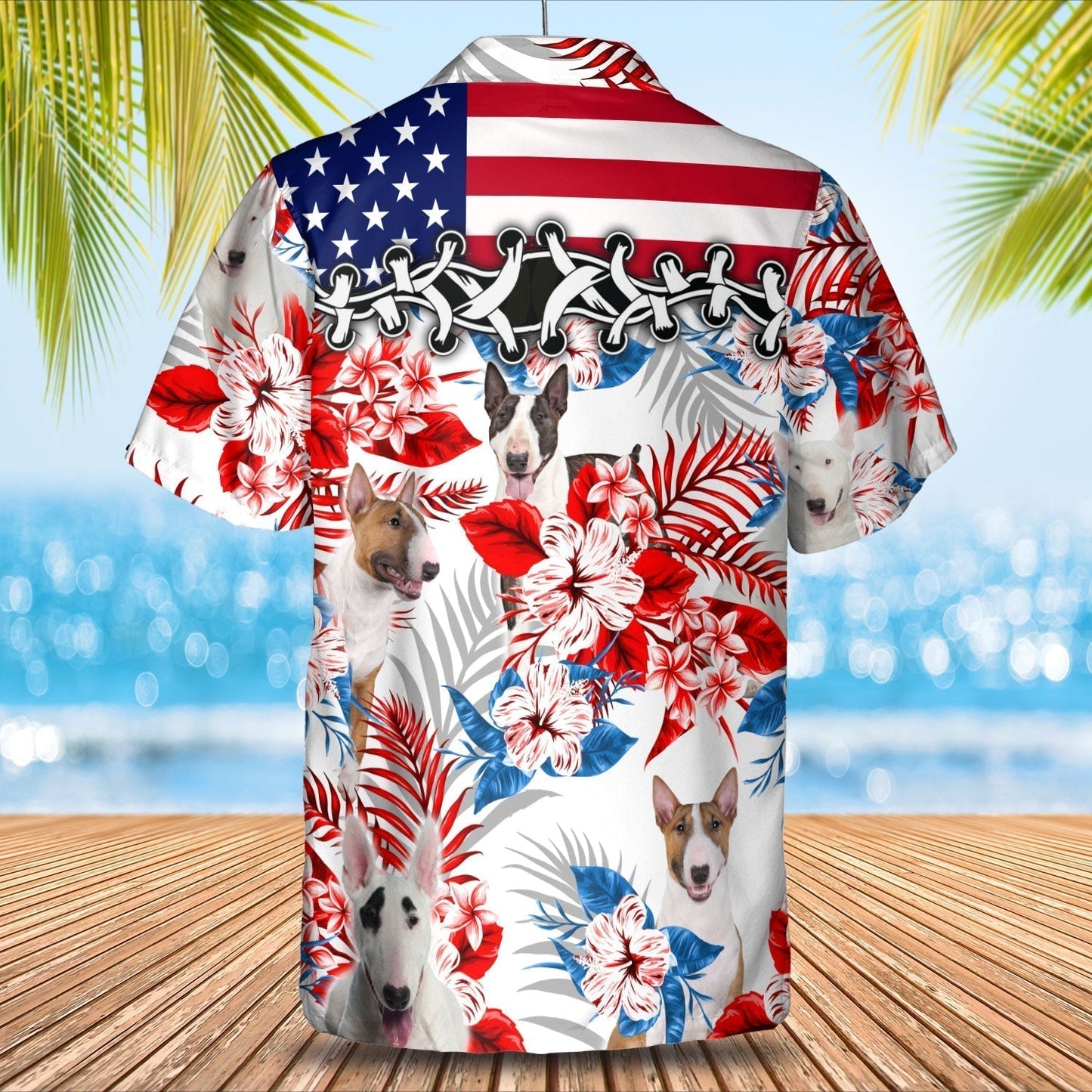 Bull Terrier Hawaiian Shirt- Summer aloha shirt, Hawaiian shirt for Men and women HO0691