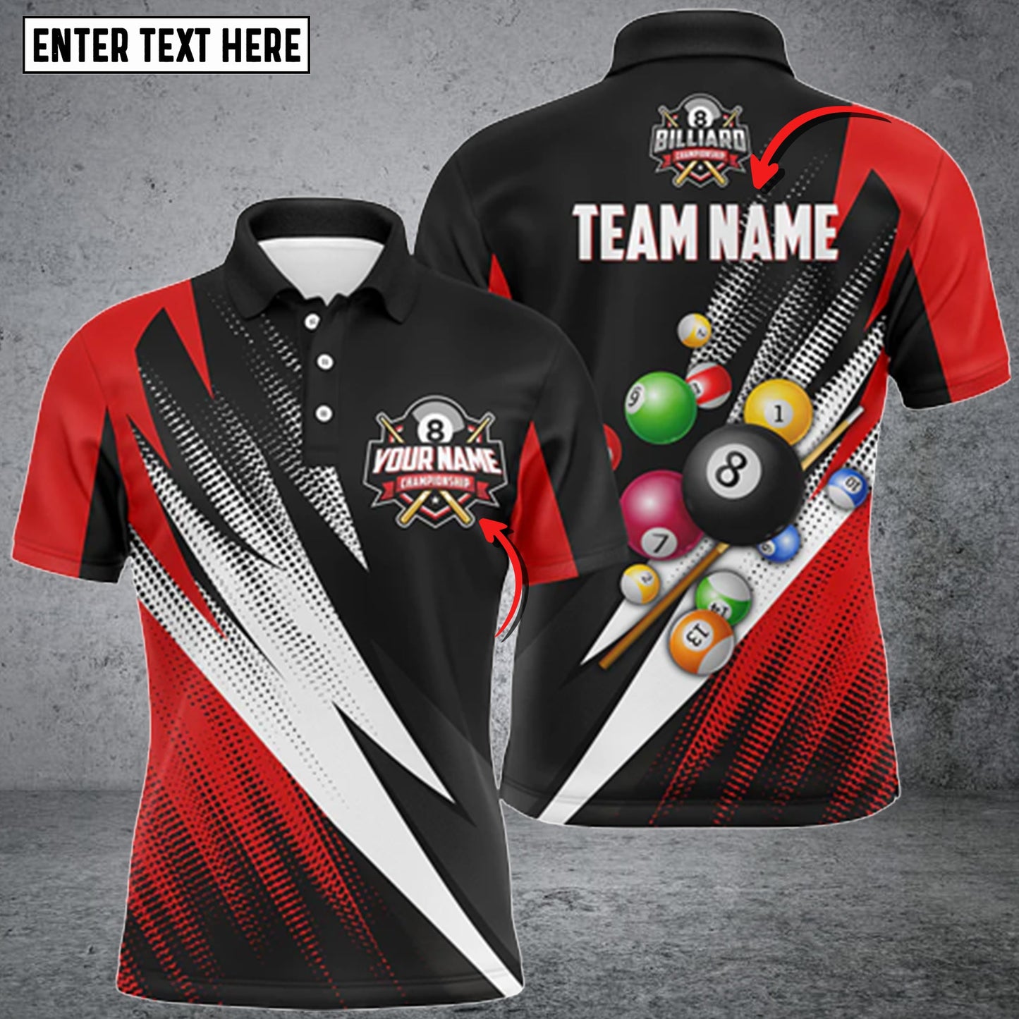 Lasfour Billiard 8 Ball Pool Personalized Name 3D Shirt BIA0575