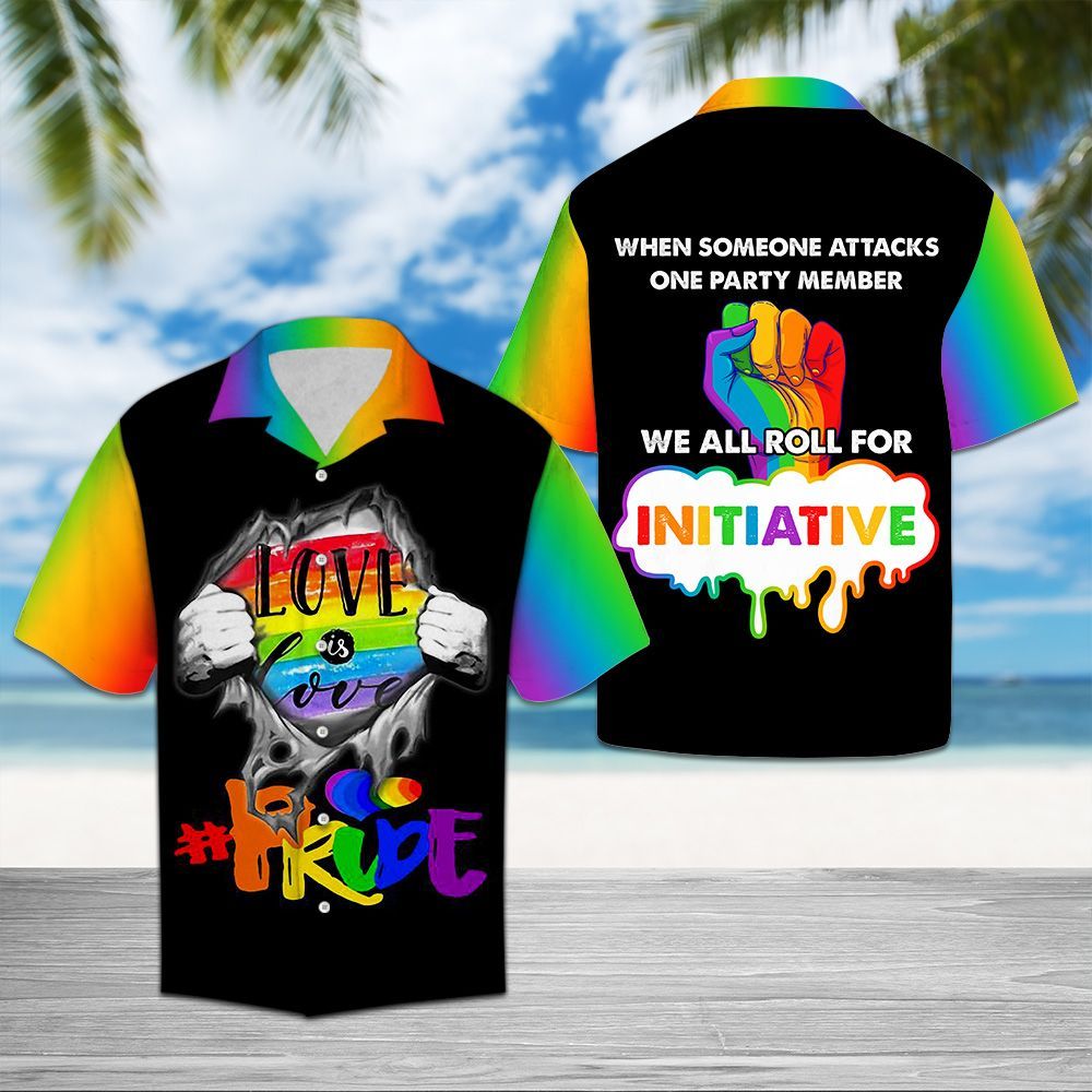 LGBT Hawaiian Shirt When Someone Attacks One Party Member We Roll For Initiative Hawaii Shirt HO2918