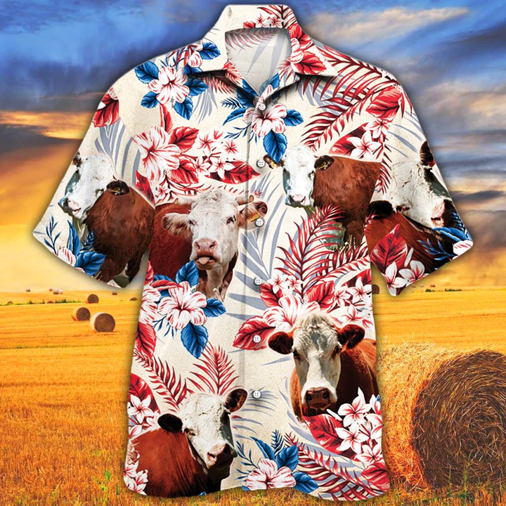 cow dress shirt Cow Men Button Up Shirt, Black White Brown Western Long Sleeve Animals Print Grey Buttoned Collar Dress Shirt with Chest Pocket 3XL