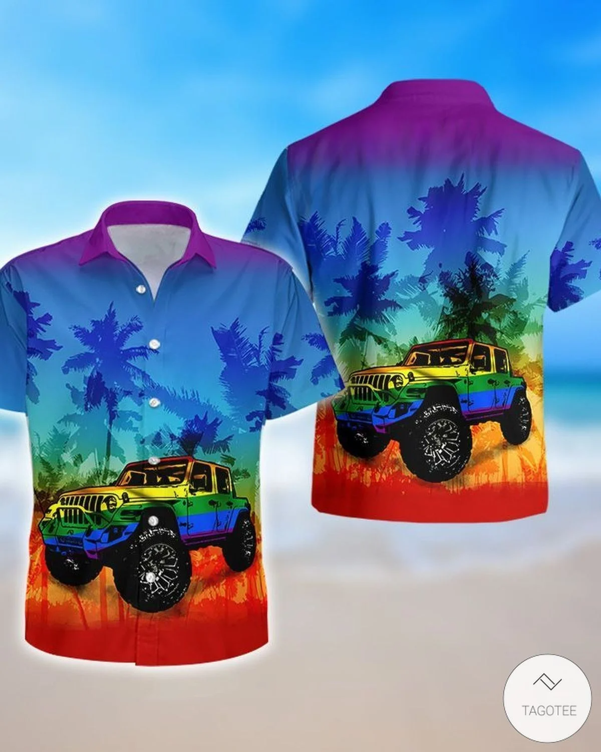 Jee Car Lgbt Flag Hawaiian Shirt, Gay Pride Hawaiian Shirt HO5508
