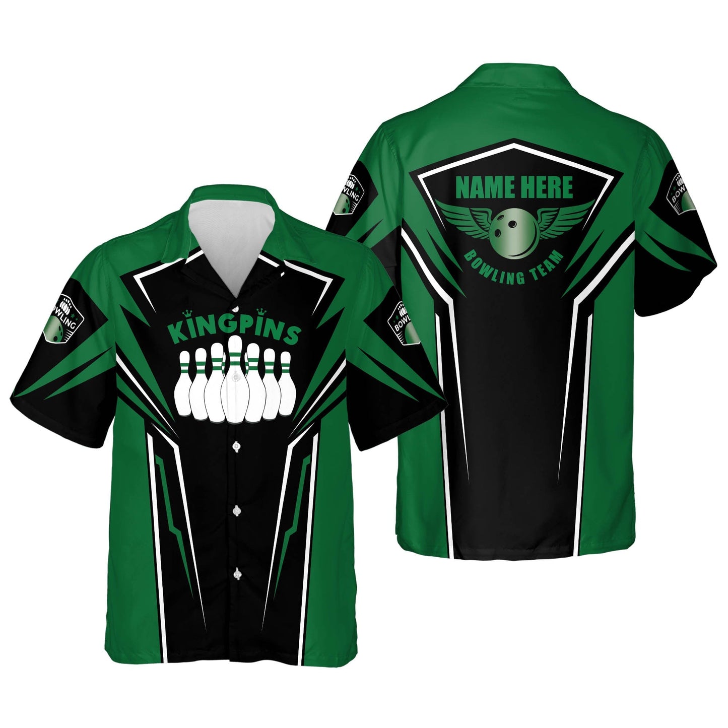 Button-Down King Pin Bowling Short Sleeve Hawaiian shirt for men and women, Summer gift for Bowling team shirt HO2720