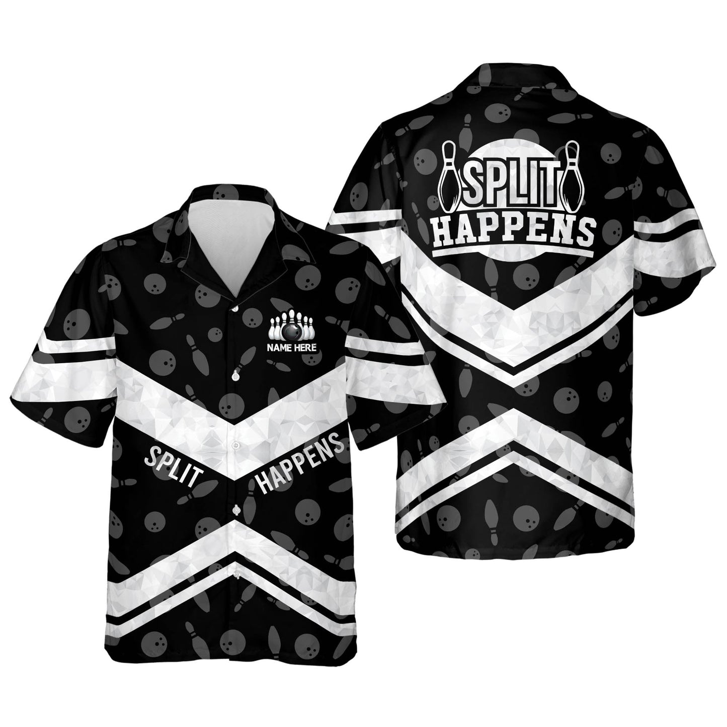 Split Happens bowling Hawaiian Shirt for men and women, Summer gift for Bowling team shirt HO2718