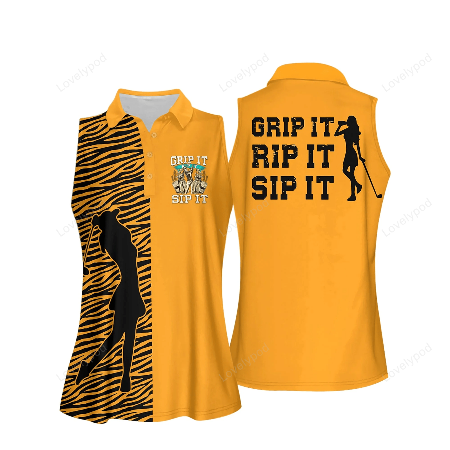 Grip it rip it sip it v2 women short sleeve polo shirt sleeveless golf polo shirt GY0234