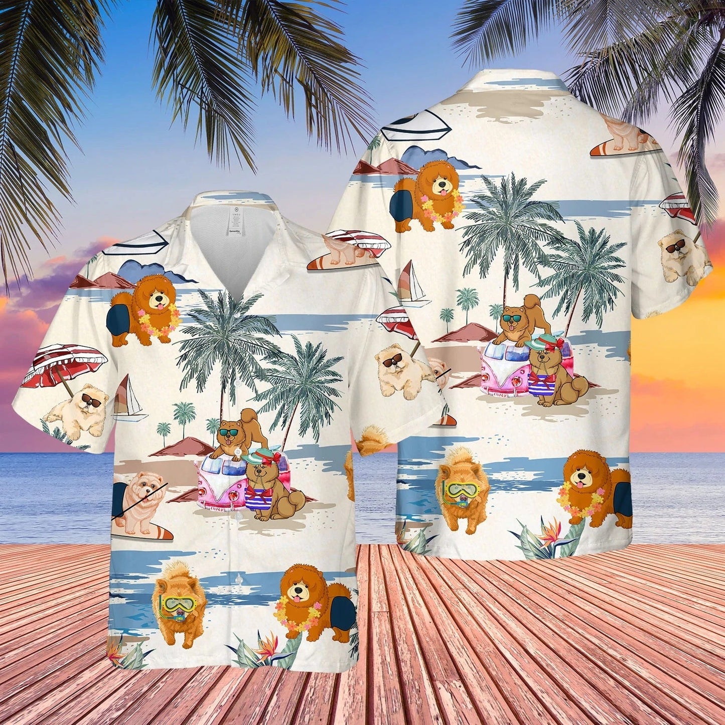 Chow Chow Summer Beach Hawaiian Shirt, Lasfour Aloha Beach Shirt For Dog Lover HO4907