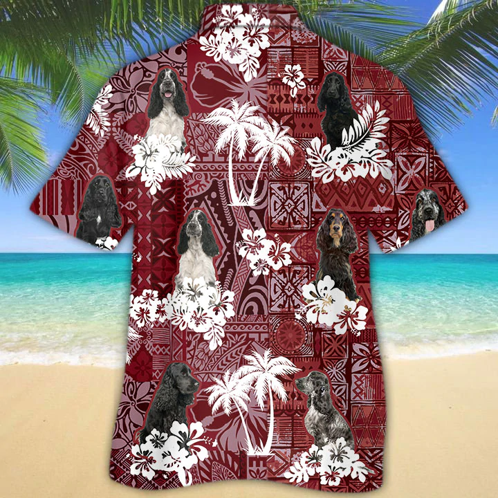 English Cocker Spaniel Red Hawaiian Shirt, Gift for Dog Lover Shirts, Animal Summer Shirts HO1260