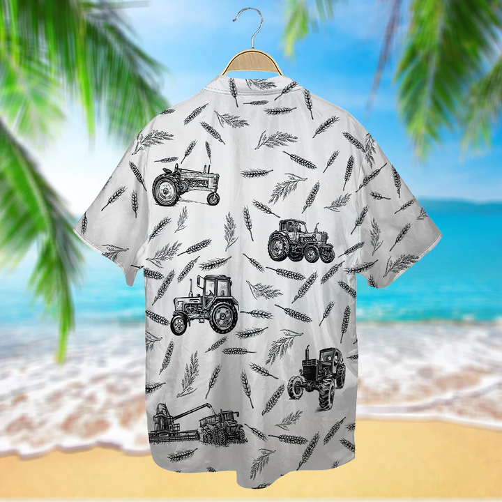 Tractor Pattern - Hawaiian Shirt, Animal Farm Hawaiian Shirts For Men, women HO2488