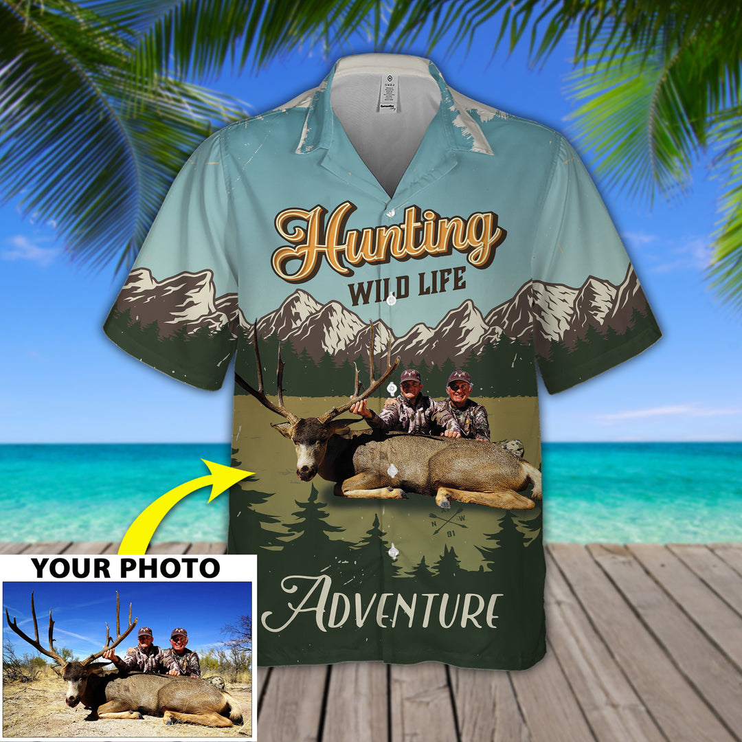 Custom Image Hunting Hawaiian Shirt, Hunting Wild Life Shirt, Hawaiian Shirt for Men HO4233