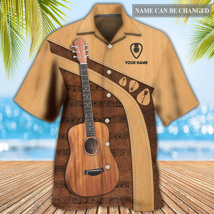 Guitar Old Guitarist And The Pick Personalized - Hawaiian Shirt Lasfour, Shirt for Guitar Lover HO4238