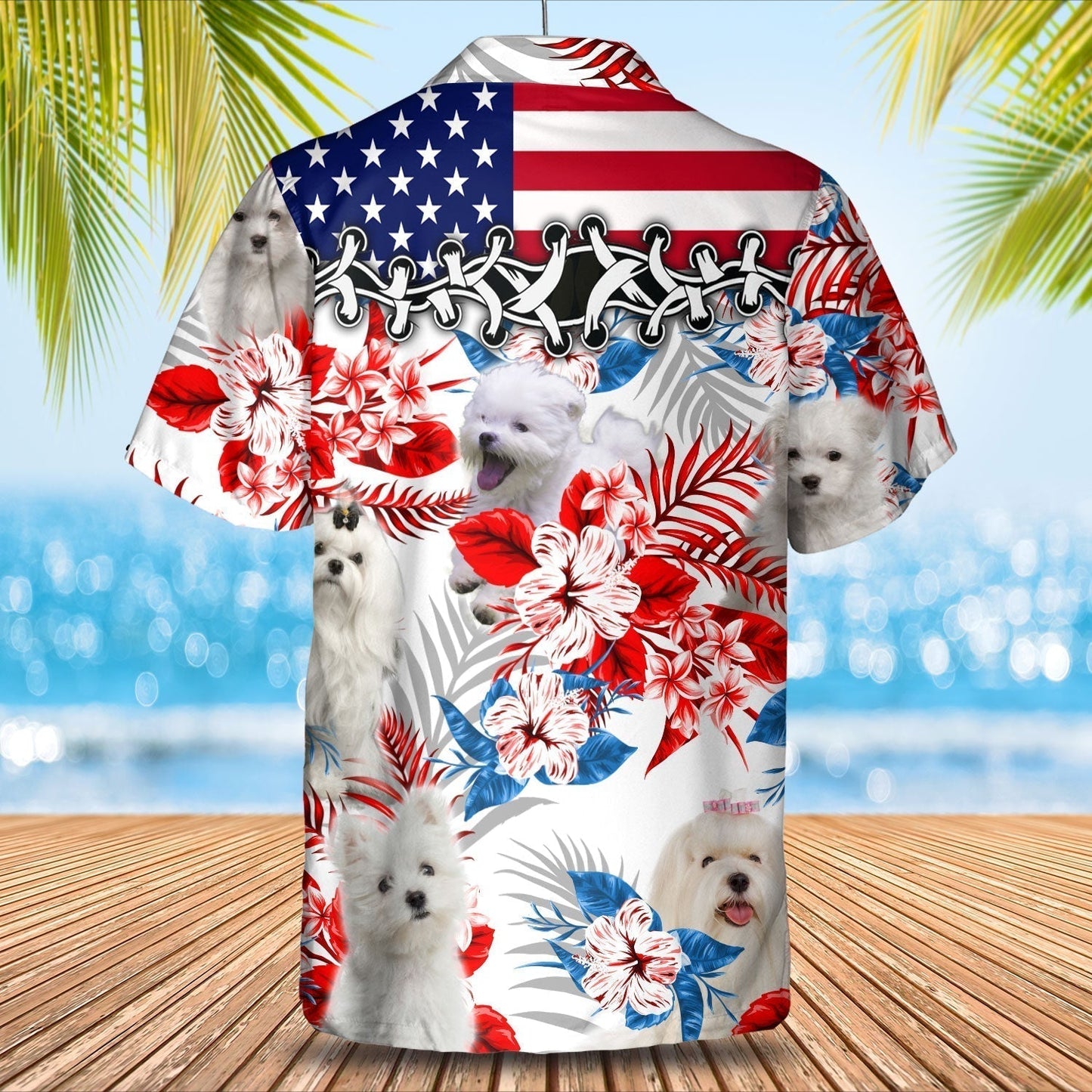 Maltese Hawaiian Shirt - Gift for Summer, Summer aloha shirt, Hawaiian shirt for Men and women HO0661