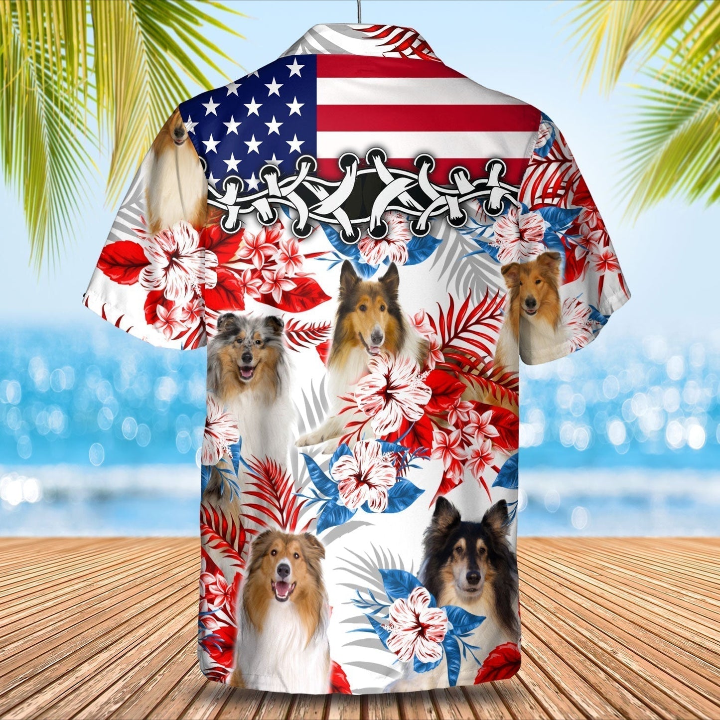 Rough Collie Hawaiian Shirt - Gift for Summer, Summer aloha shirt, Hawaiian shirt for Men and women HO0667