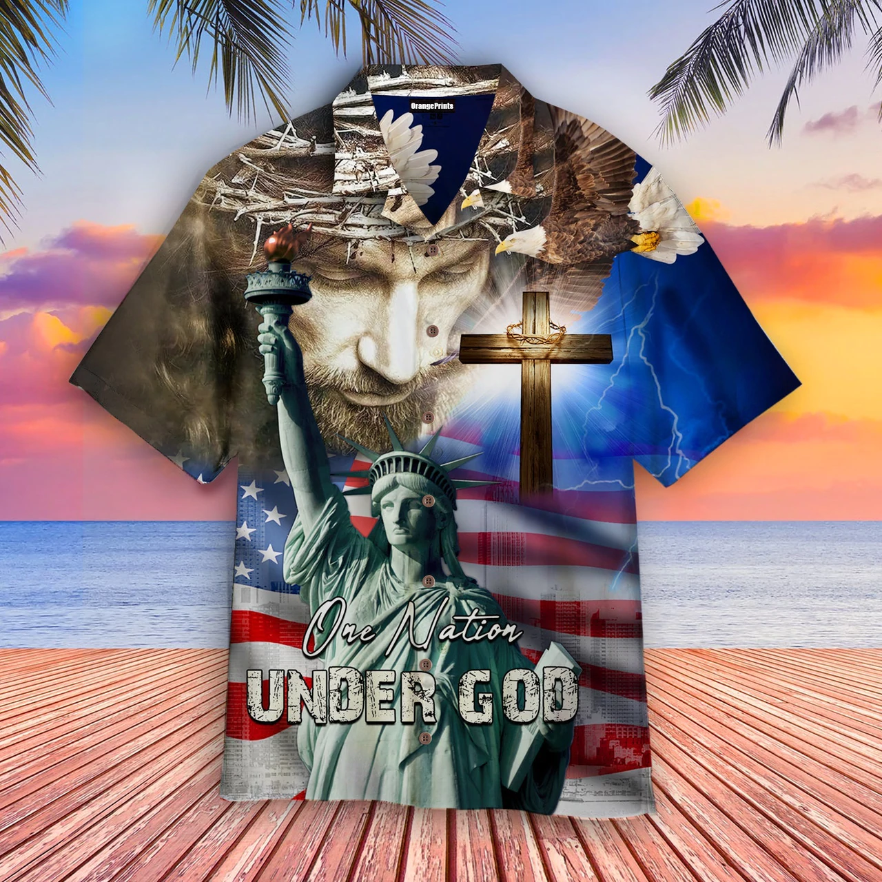4th July One Nation Under God Independence Day Hawaiian Shirt HO2210