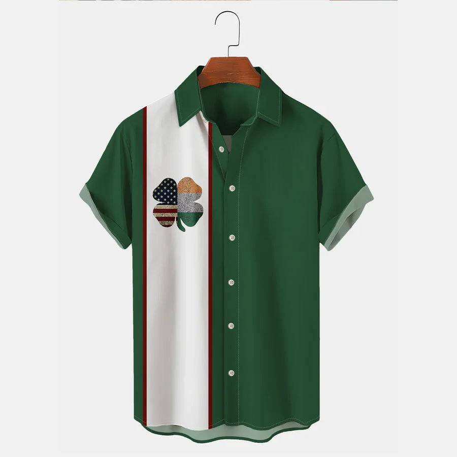 Men's St. Patrick's Hawaiian Shirts Clover Gnome, St. Patrick's Day gifts PO0096
