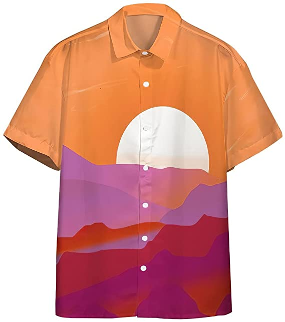Lesbian Pride Sunrise Hawaiian Shirt, Hawaiian Pocket Shirt Unisex Full Print For Tropical Summer Holiday Vacation Full Size HO4654
