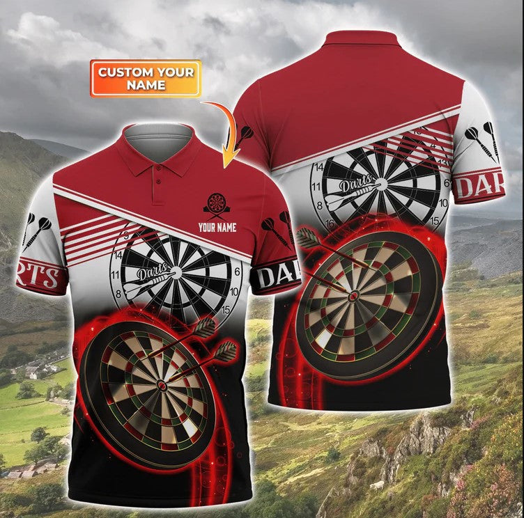 Lasfour Dart Personalized 3D All Over Printed Players Red Shirt DMA0418