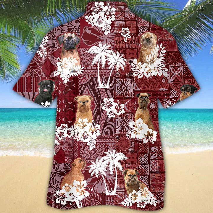 Brussels Griffon red Hawaiian Shirt, Gift for Dog Lover Shirts, Animal Summer Shirts, Hawaiian Shirt Men HO1272