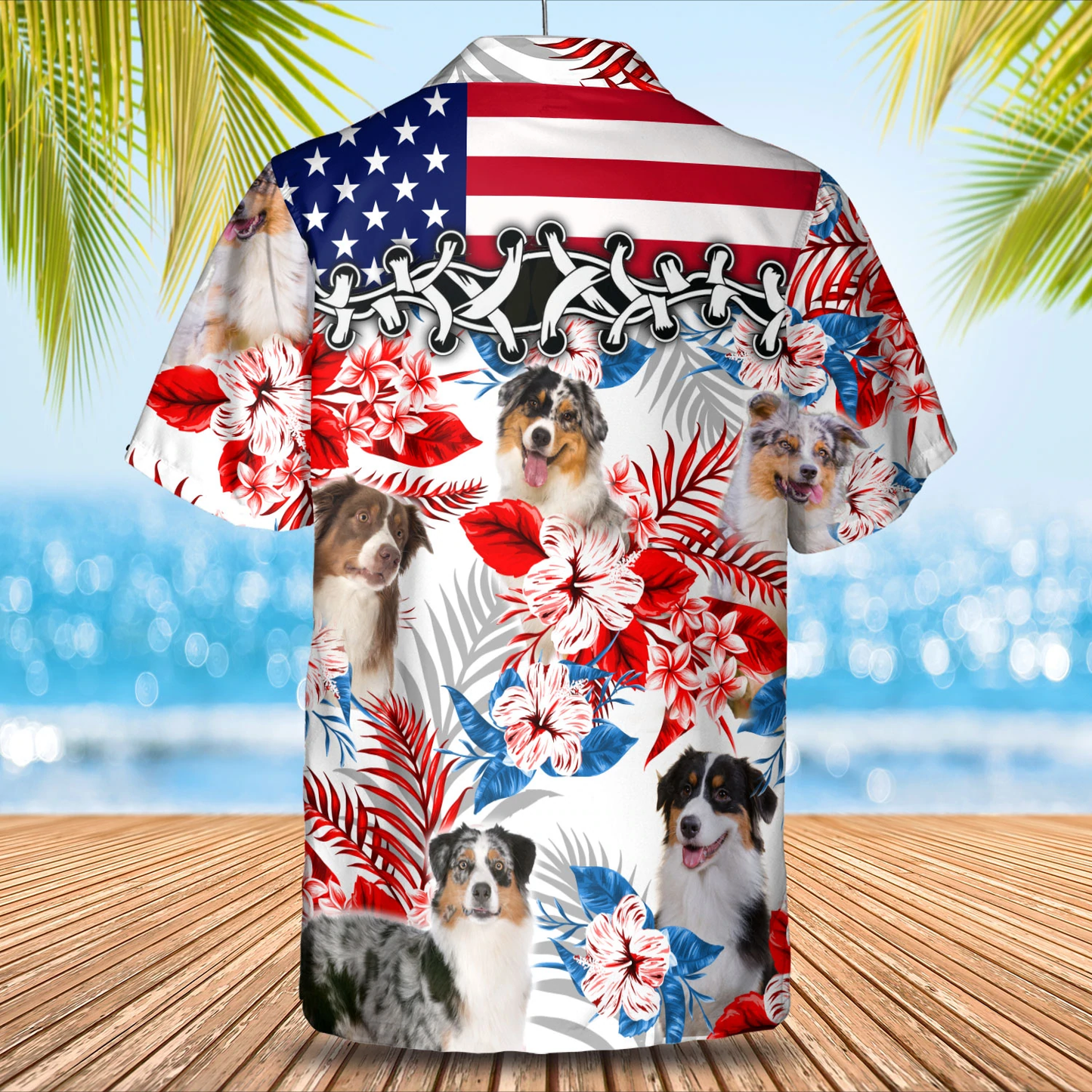 Australian Shepherd Hawaiian Shirt, Summer aloha shirt, Men Hawaiian shirt, Women Hawaiian shirt HO0815