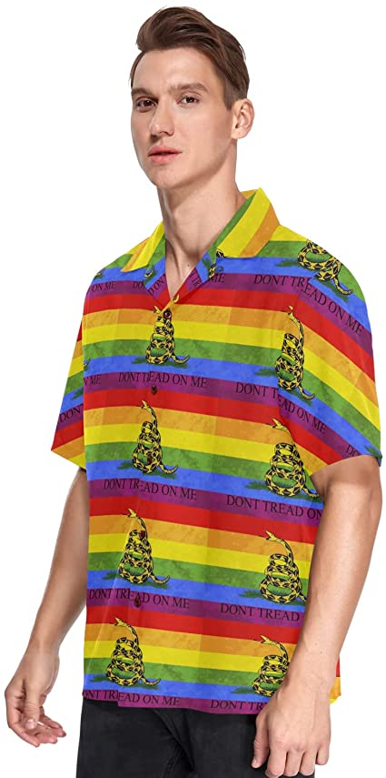 Gay Pride Hawaiian Shirt, Don't Treat On Me, Hawaiian Shirts Gay, Hawaii Shirts For Women HO4626