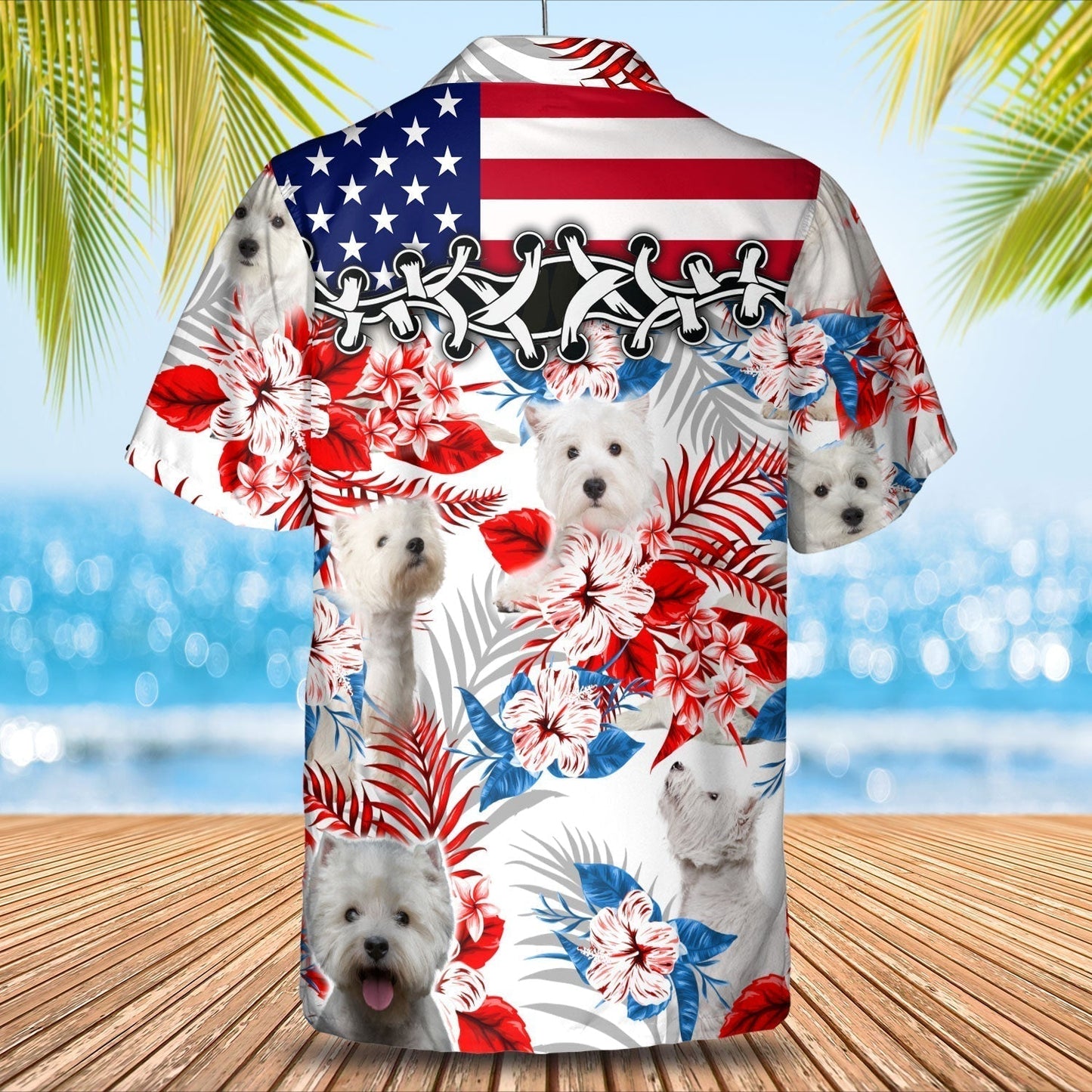 West Highland White Terrier Hawaiian Shirt - Gift for Summer, Summer aloha shirt, Hawaiian shirt for Men and women HO0680