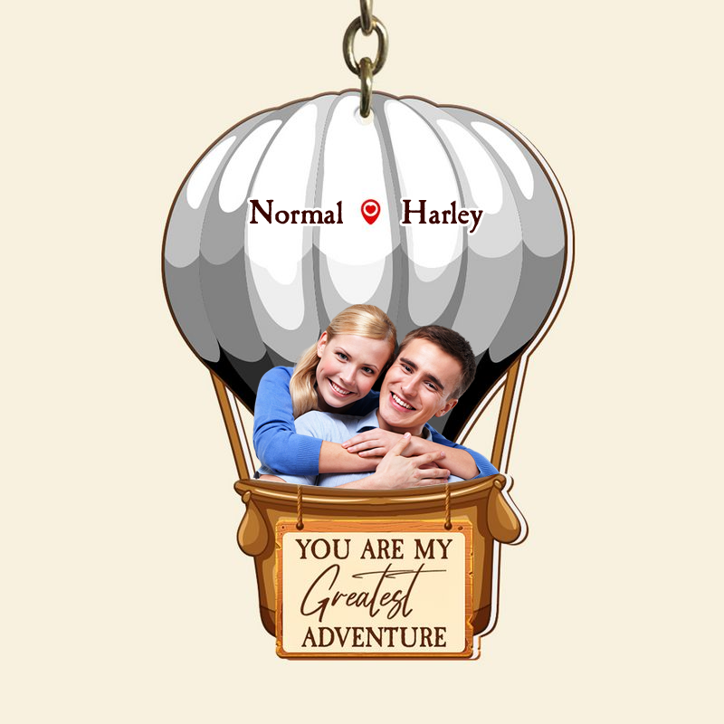 You're My Greatest Adventure, Personalized Travelling Couple Keychain, Gift For Couple, Valentine's Gifts KO0008