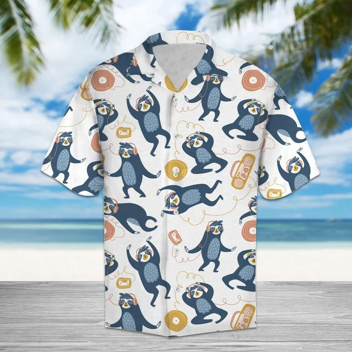 Amazing Sloths Love Music And Dance Hawaiian Shirt HO2091