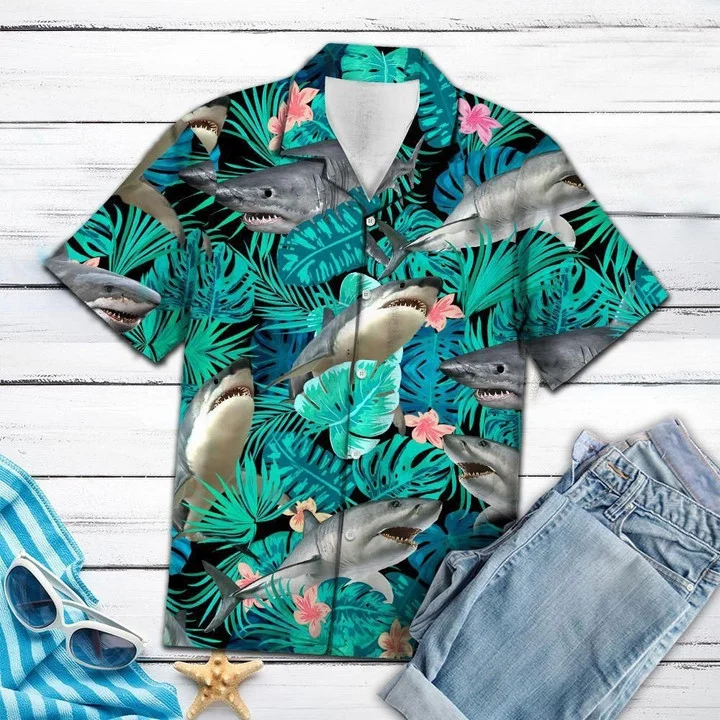Hawaii Angry Shark Polynesian Long Sleeve Shirt Unique Style - Black LT8 main image 1