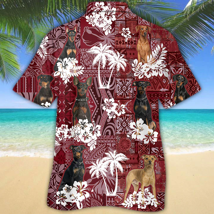 German Pinscher Red Hawaiian Shirt, Gift for Dog Lover Shirts, Animal Summer Shirts HO1250