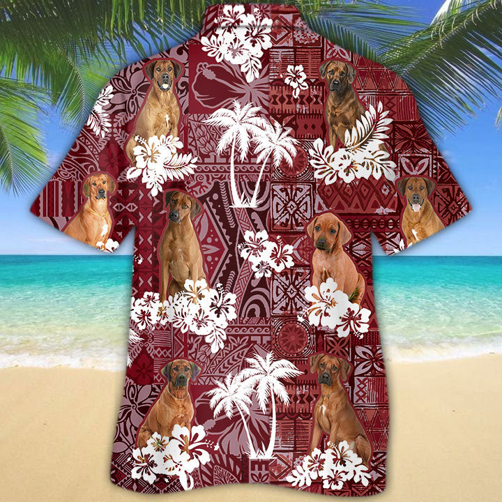 Rhodesian Ridgeback Hawaiian Shirt, Dog Dad Hawaiian Shirt, Dog Lover Hawaii Shirt HO5245