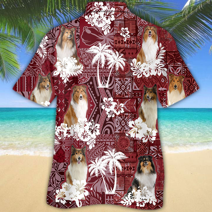 Rough Collie Hawaiian Shirt, Dog All Over Printed Hawaii Aloha Shirt HO5247
