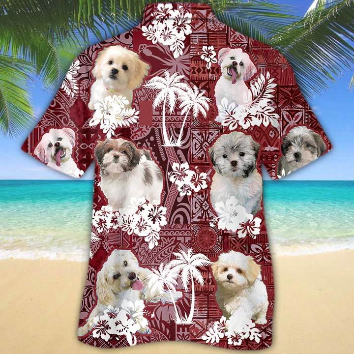Malshi Hawaiian Shirt, Gift for Dog Lover Shirts, Malshi Beach Shirt, Men's Hawaiian shirt HO1243