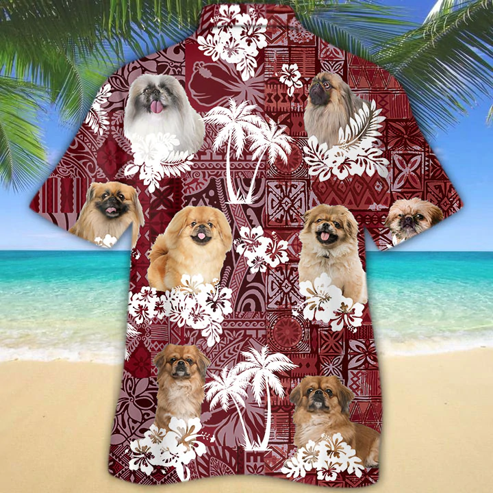 Pekingese Hawaiian Shirt, Gift for Dog Lover Shirts, Men's Hawaiian shirt, Summer Hawaiian Aloha Shirt HO1204