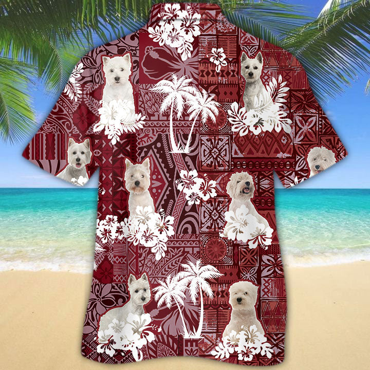 West Highland White Terrier Hawaiian Shirt, Kute Dog Hawaiian Shirts HO5266