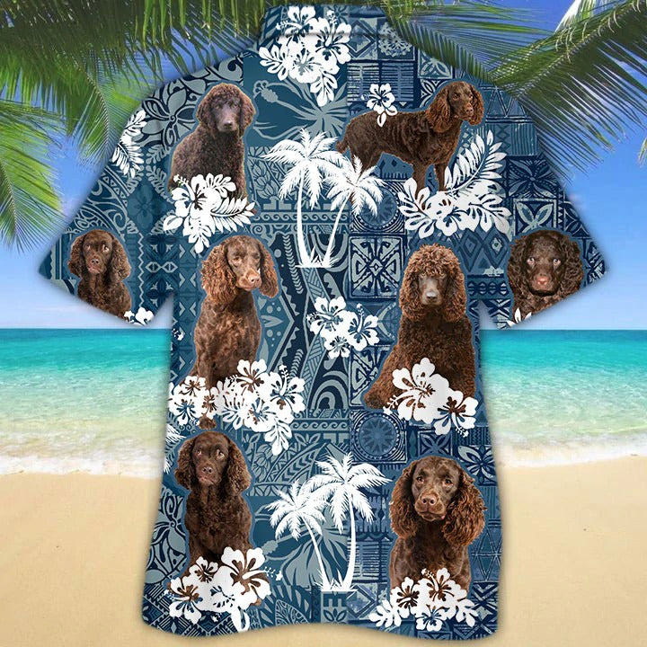 American Water Spaniel Hawaiian Shirt, 3D Dog Hawaiian Shirt, Summber Beach Dog Hawaii Shirts For Men HO4865