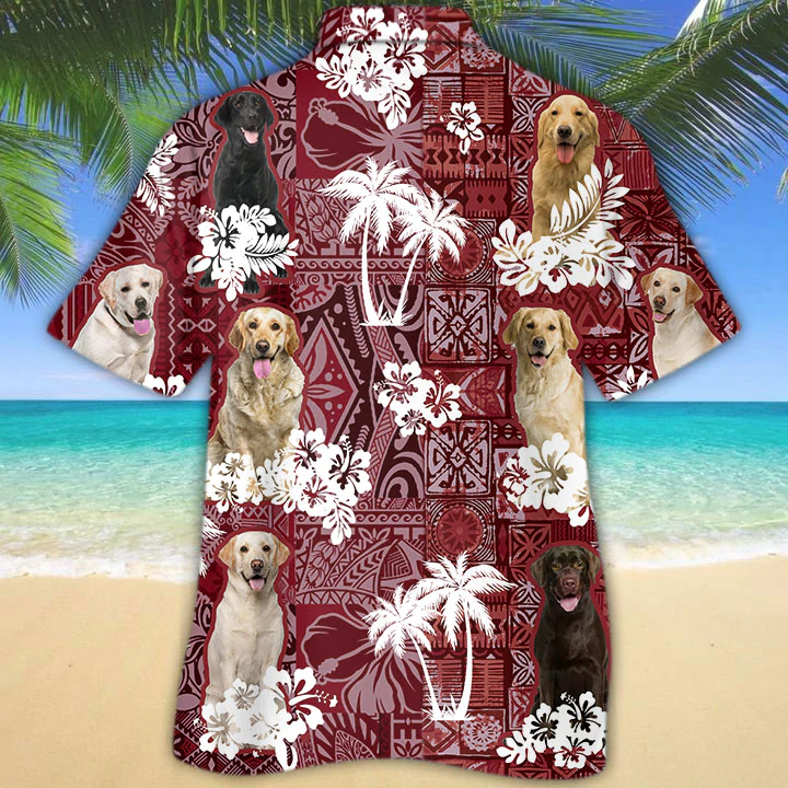 Labrador Retriever Red Hawaiian Shirt, Gift for Dog Lover Shirts, Animal Summer Shirts HO1245